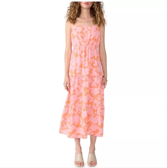 Social Standard‎ by Sanctuary Dress Ladies XL Melon Floral Adjustable Straps NWT - Picture 1 of 10